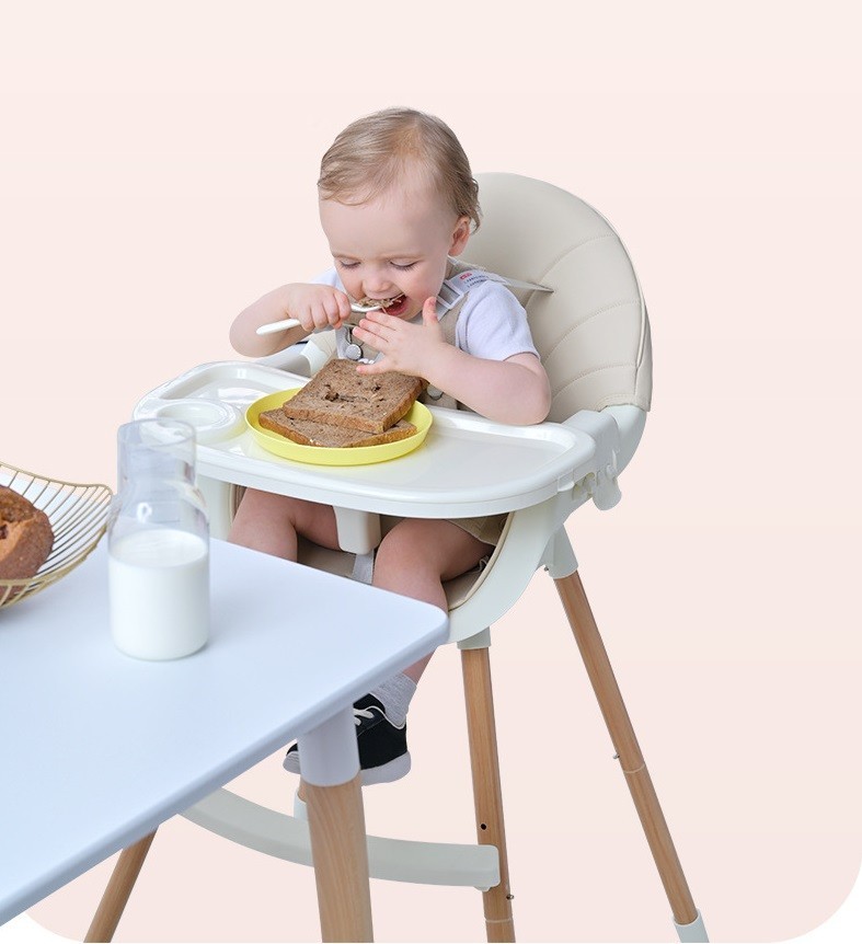Baby Eating Sitting High Chair For Feeding