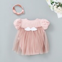 100% cotton New Born Girls Baby Clothes Short Sleeve Angel Wings Baby Romper Dress