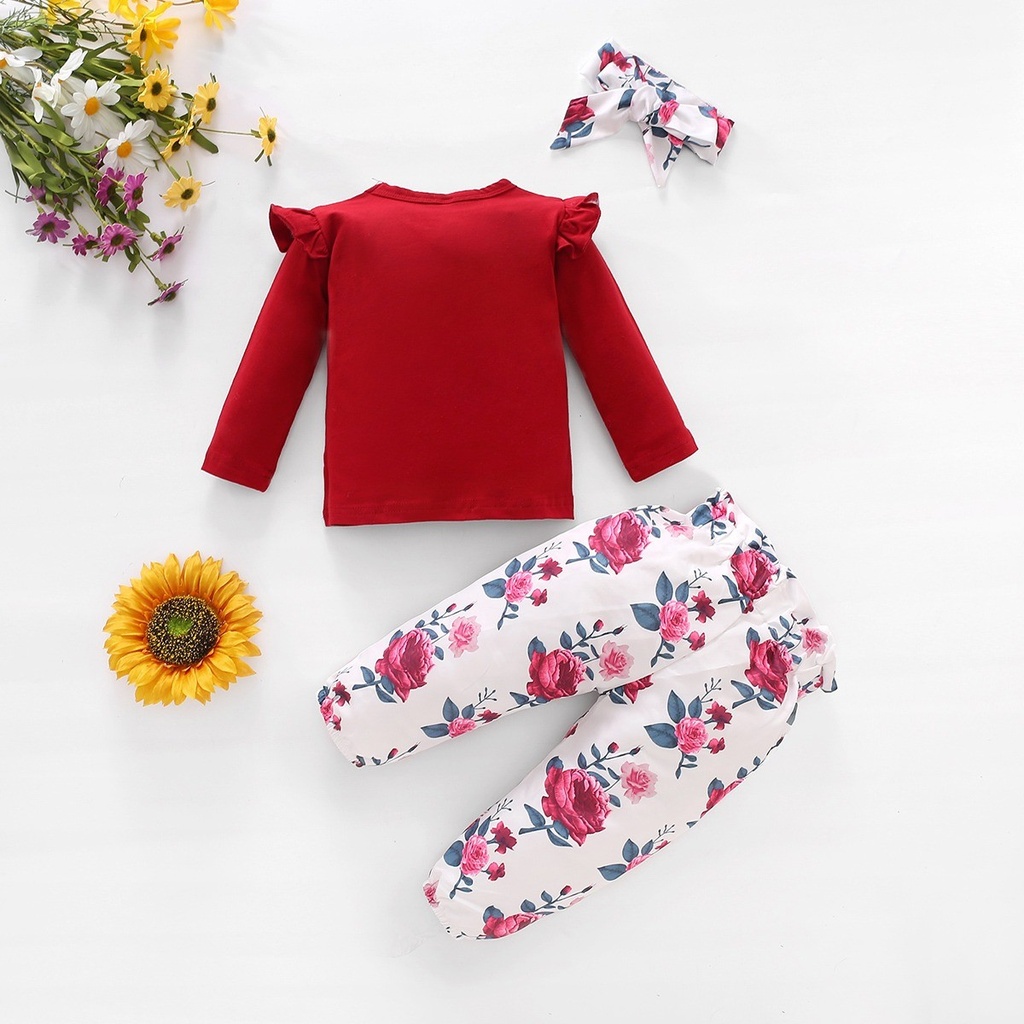 3 Pieces Little Miss Sassy Pants Baby Girl orange Set