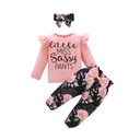 3 Pieces Little Miss Sassy Pants Baby Girl orange Set