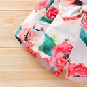 3pcs T-shirt pant set short sleeve girls summer wear toddle clothing suits