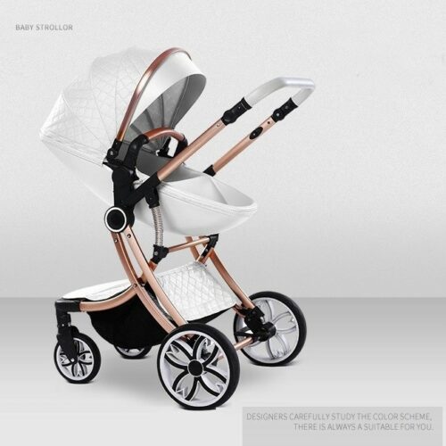 Eggshell Luxury shaped Baby Stroller 3 in 1