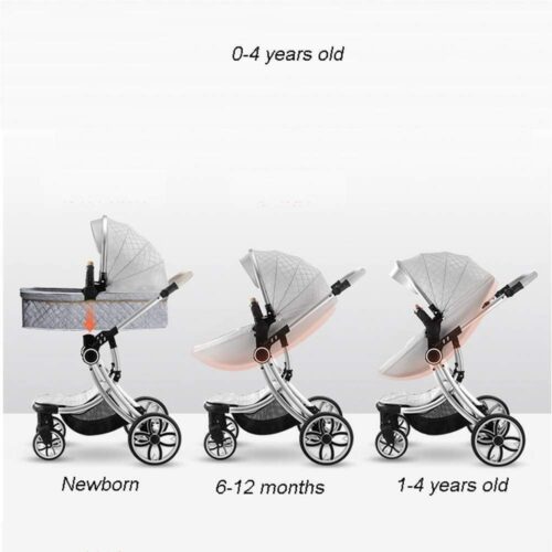 Eggshell Luxury shaped Baby Stroller 3 in 1