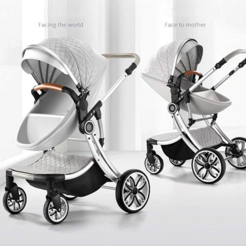 Eggshell Luxury shaped Baby Stroller 3 in 1
