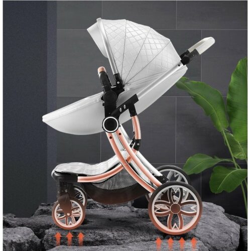 Eggshell Luxury shaped Baby Stroller 3 in 1