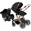 Eggshell Luxury shaped Baby Stroller 3 in 1