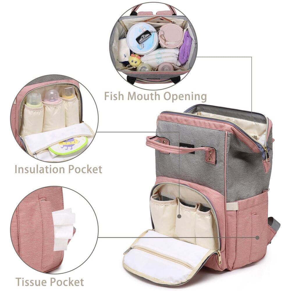 Diaper Bag Backpack, Waterproof Large Capacity Stylish and Durable Baby Bags