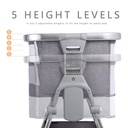 Foldable Adjustable Height Crib with Swivel Casters for Baby in UAE