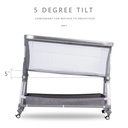 Foldable Adjustable Height Crib with Swivel Casters for Baby in UAE