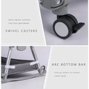 Foldable Adjustable Height Crib with Swivel Casters for Baby in UAE