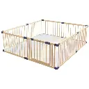 Wooden Playpen With Gate 180X180 cm - white connector