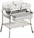2 in 1 Height Adjustable Foldable Day care Baby Nursing & Diaper Changing Table with Safety Strap