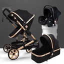 3 In1 Baby Stroller High Landscape With Car Seat Folding For 0-3 Years 