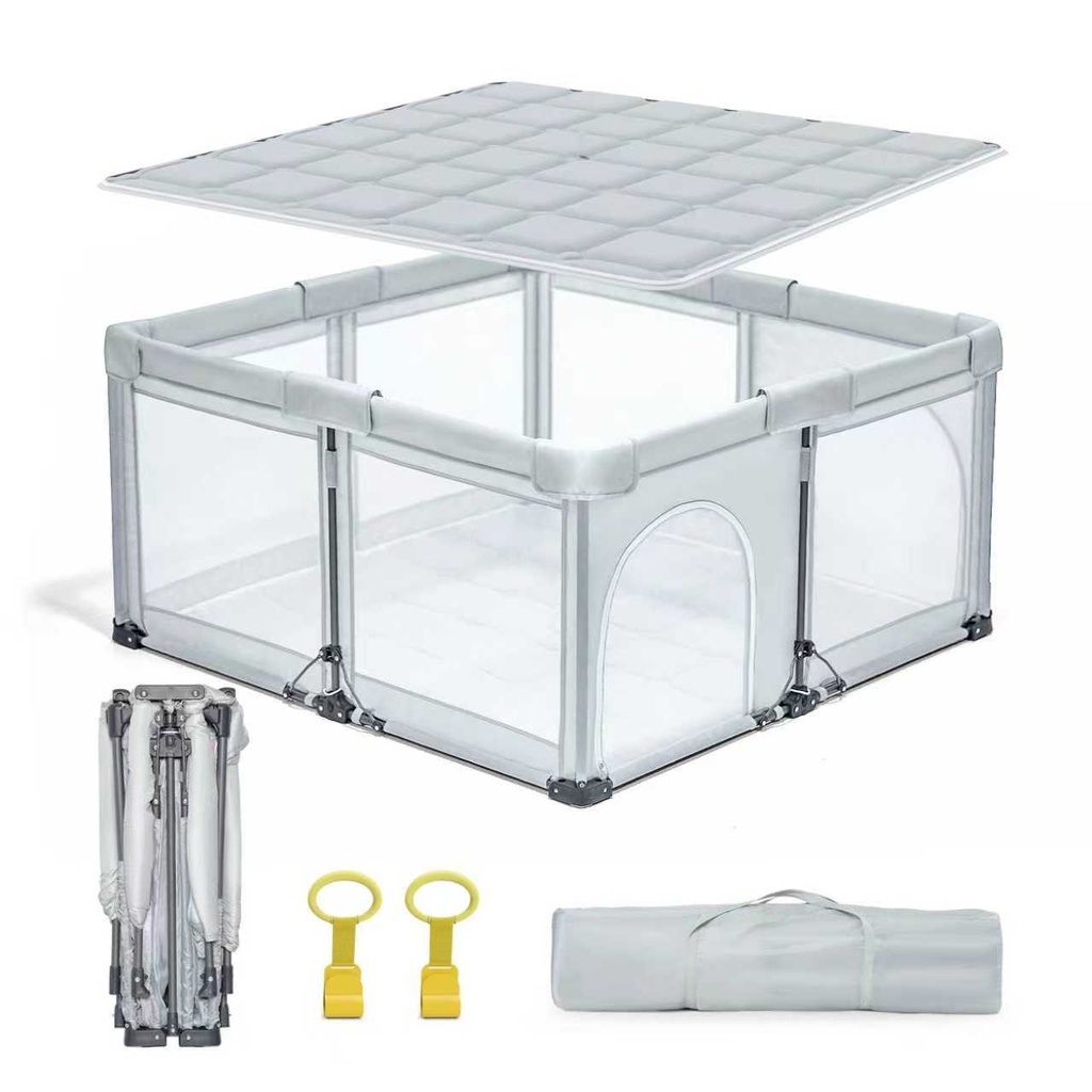 Baby Playpen Extra Large Play Yard Indoor Outdoor Kids Activity New edition 150 by 180 with mattress