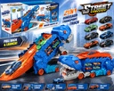 Dinosaur Truck Toy with 8 Cars – Toddler Car Toys for Boys 3-6, 25" Foldable Race Track, Transforms Into T-Rex – Truck Toy for Kids Boys Girls – Dinosaur Car Set
