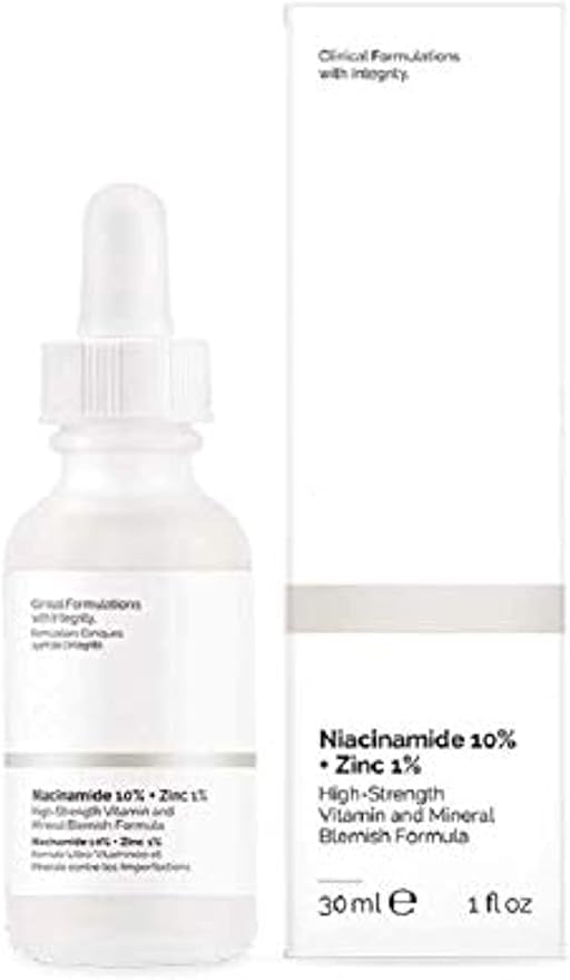 The Ordinary Niacinamide 10% + Zinc 1%, Brightening & Smoothing Serum for Blemish-Prone Skin
