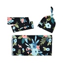 Newborn Printing Wrapped Scarf Tire Cap Headband Three-piece Set