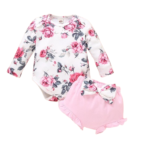 Pink Infant Baby Girls Romper
