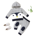 Toddler Baby Boy Cute Clothes Penguin Print Long Sleeve Hoodie Pullover Tops and Pants Set Infant Warm 2Pcs