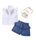 White-blue girl's set