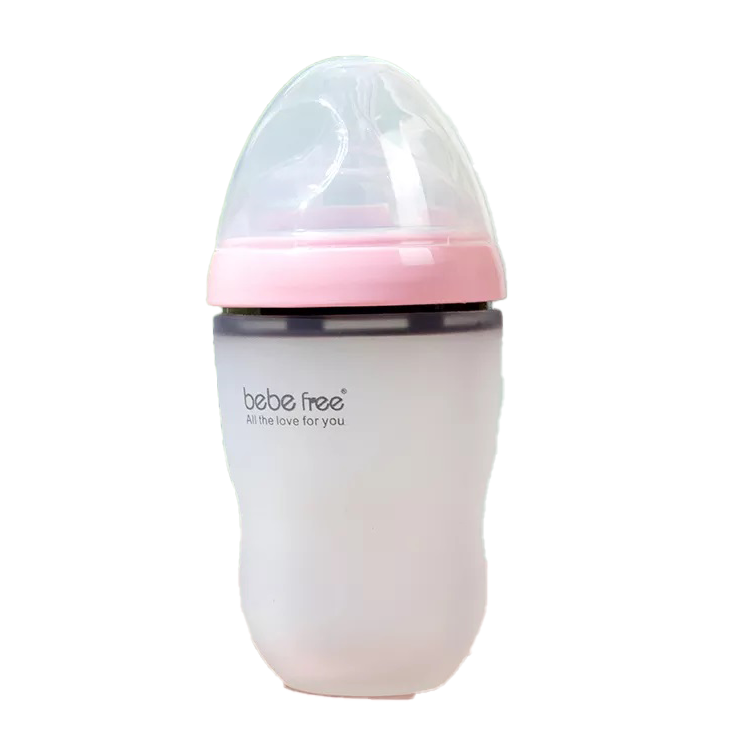 Baby Feeding Bottle mimic natural breastfeeding ,Silicon Bebe Free Feeding Bottle