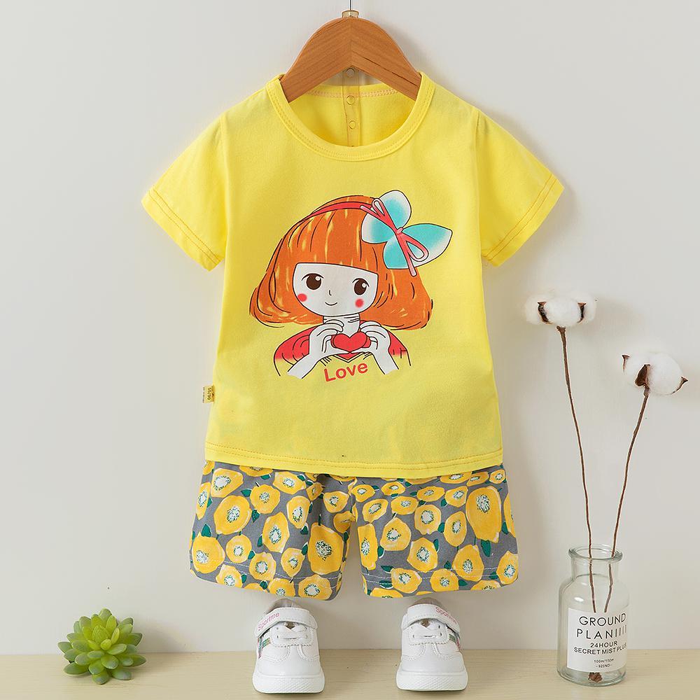 Baby 100% Cotton Short Sleeve Set