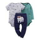 3pcs Pant Autumn Baby Bodysuit Set Baby unsex Spring Romper Clothes Cotton Infant Clothing