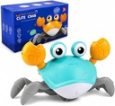 Crawling Crab Baby Toy – Interactive Electric Toy for Baby & Toddlers with Music & LED Lights | Tummy Time Moving Crab Toy with Obstacle Avoidance | Rechargeable – Green/Yellow